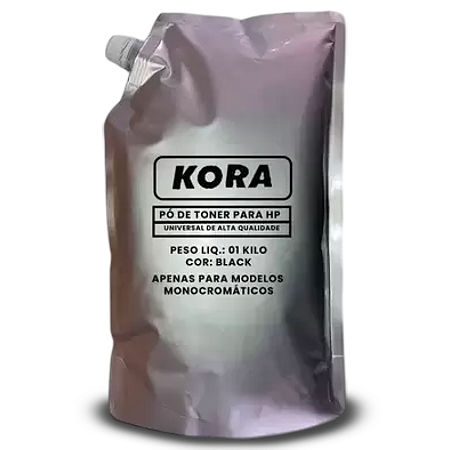 REFIL DE PÓ COMPATÍVEL HP UNIVERSAL PRETO KORA 1KG