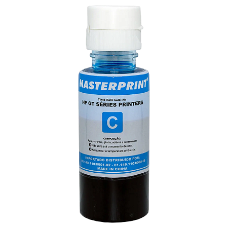 TINTA COMPATÍVEL HP GT52 CORANTE CIANO MASTERPRINT 70ML