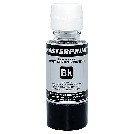 TINTA COMPATÍVEL HP GT53 CORANTE PRETO MASTERPRINT 70ML