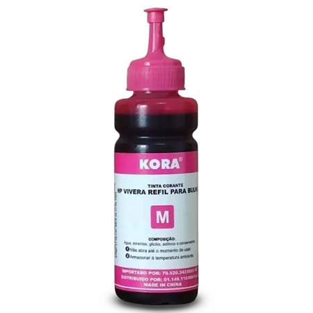 TINTA COMPATÍVEL HP VIVERA CORANTE MAGENTA KORA 100ML