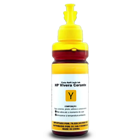 TINTA COMPATÍVEL HP VIVERA CORANTE AMARELO KORA 100ML