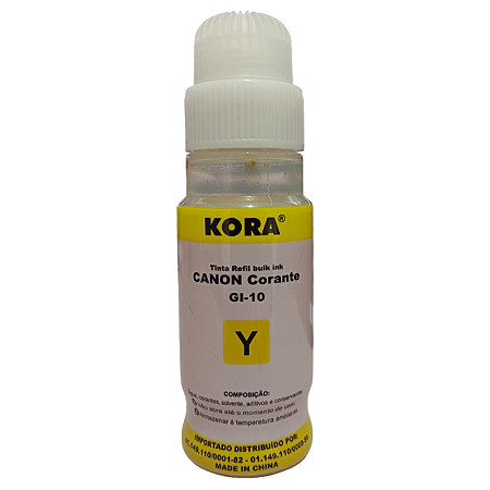 TINTA COMPATÍVEL CANON GL10 CORANTE AMARELO KORA 70ML