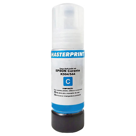 TINTA COMPATÍVEL EPSON T504 T544 CORANTE CIANO MASTERPRINT 70ML