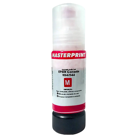 TINTA COMPATÍVEL EPSON T504 T544 CORANTE MAGENTA MASTERPRINT 70ML