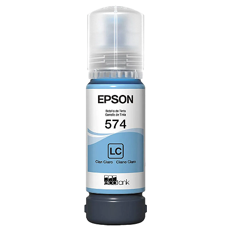 TINTA ORIGINAL EPSON T574 L8050 CORANTE CIANO CLARO 70ML