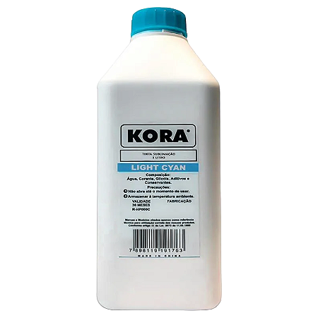 TINTA COMPATÍVEL EPSON UNIVERSAL CORANTE CIANO LIGHT KORA 1L