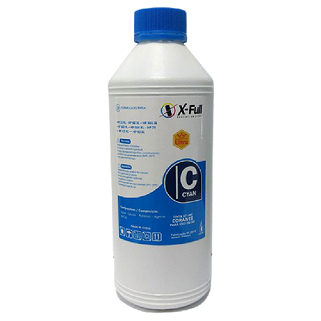TINTA COMPATÍVEL HP UNIVERSAL CORANTE CIANO X-FULL 1L