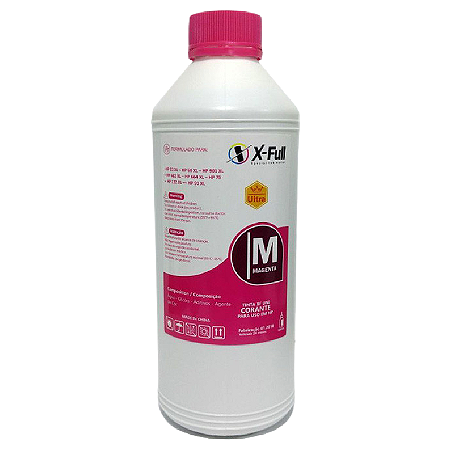 TINTA COMPATÍVEL HP UNIVERSAL CORANTE MAGENTA X-FULL 1L