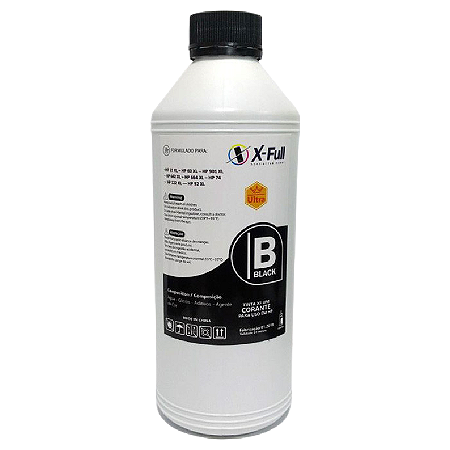 TINTA COMPATÍVEL HP UNIVERSAL CORANTE PRETO X-FULL 1L