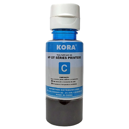 TINTA COMPATÍVEL HP GT52 CORANTE CIANO KORA 70ML