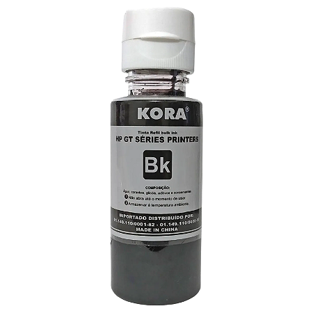 TINTA COMPATÍVEL HP GT53 CORANTE PRETO KORA 90ML