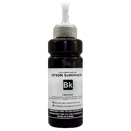 TINTA COMPATÍVEL EPSON UNIVERSAL SUBLIMÁTICA PRETO MASTERPRINT 100ML