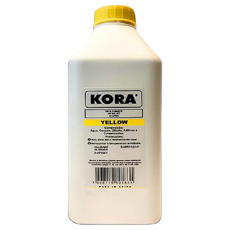 TINTA COMPATÍVEL HP UNIVERSAL CORANTE AMARELO KORA 1L
