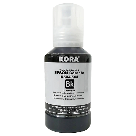 TINTA COMPATÍVEL EPSON T504 T544 CORANTE PRETO KORA 127ML