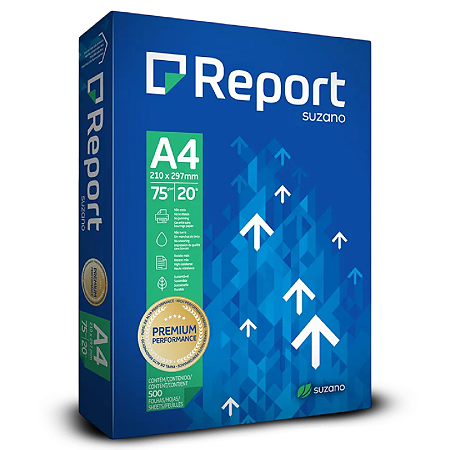 PAPEL SULFITE BRANCO A4 75G REPORT 500 FOLHAS