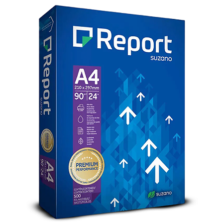 PAPEL SULFITE BRANCO A4 90G REPORT 500 FOLHAS