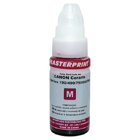 TINTA COMPATÍVEL CANON GL190 CORANTE MAGENTA MASTERPRINT 70ML