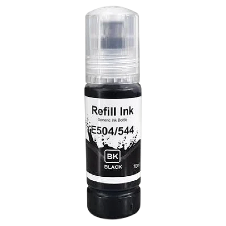 TINTA COMPATÍVEL EPSON T504 T544 CORANTE PRETO BULK INK 70ML
