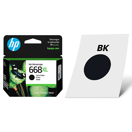 CARTUCHO DE TINTA ORIGINAL HP 668XL PRETO 8,5ML
