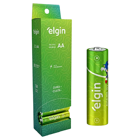 PILHA ALCALINA ELGIN AA LR06 COM 24 UNIDADES