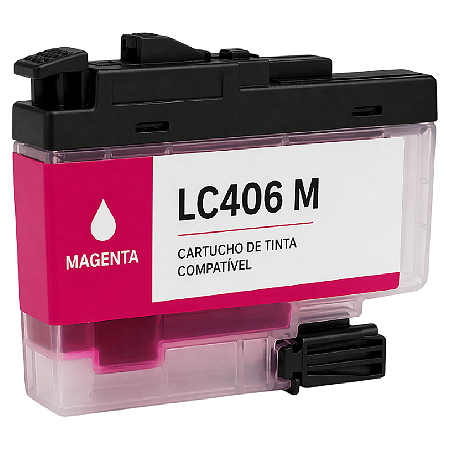 CARTUCHO DE TINTA COMPATIVEL BROTHER LC406 MAGENTA 1,5ML