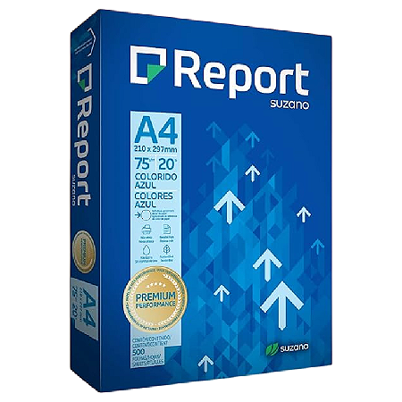 PAPEL SULFITE AZUL A4 75G REPORT 500 FOLHAS