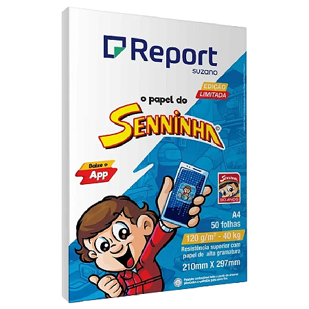 PAPEL SULFITE BRANCO A4 120G REPORT 50 FOLHAS