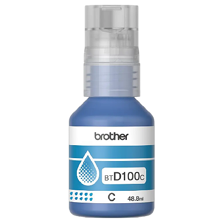 TINTA ORIGINAL BROTHER BTD100C CORANTE CIANO 5K