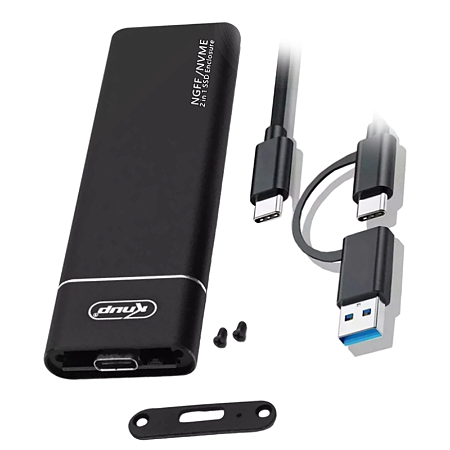 CASE EXTERNO PARA SSD M.2 NVME USB 3.1 TIPO-C HD-826 KNUP