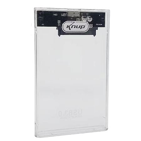 CASE EXTERNO HD/SSD 2.5' SATA USB 3.0 KP-HD012 KNUP TRANSPARENTE