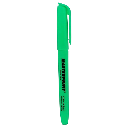 CANETA MARCA TEXTO CHANFRADA VERDE MP612 MASTERPRINT CX C/12 UN