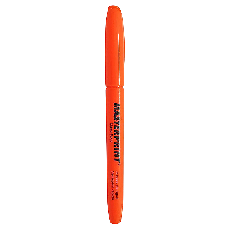 CANETA MARCA TEXTO CHANFRADA LARANJA MP612 MASTERPRINT CX C/12 UN