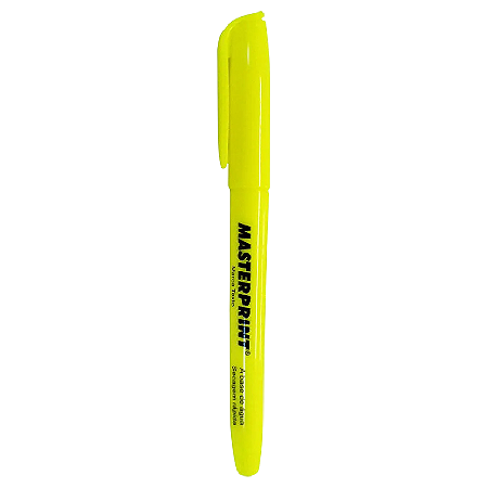 CANETA MARCA TEXTO CHANFRADA AMARELO MP612 MASTERPRINT CX C/12 UN