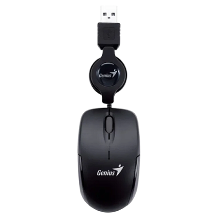 MOUSE COM FIO USB 2.0 1M 1000DPI MICRO TRAVEKER V2 GENIUS PRETO