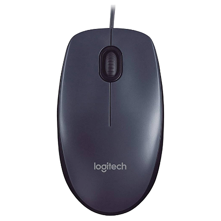 MOUSE COM FIO USB 2.0 1M 1000DPI M90 LOGITECH PRETO