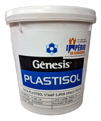 Tinta Plastisol Gênesis Stamp Super Opaco 900 Ml - Serigrafia Silk Screen