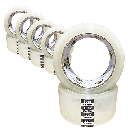 Kit 10 Fitas Adesivas Transparente 45mm x 100m Full Tape