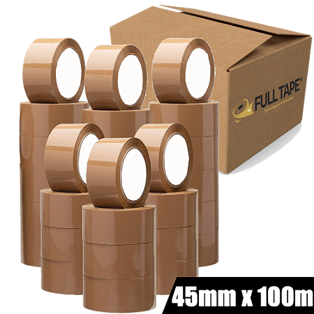 Kit 80 Fitas Adesiva Marrom 45mm x 100m Full Tape