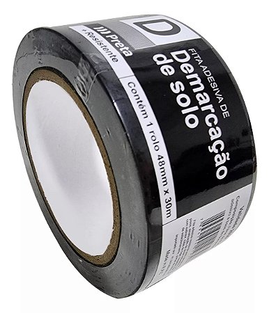 Fita Demarcação de Solo Importada 48mm x 30m Preto