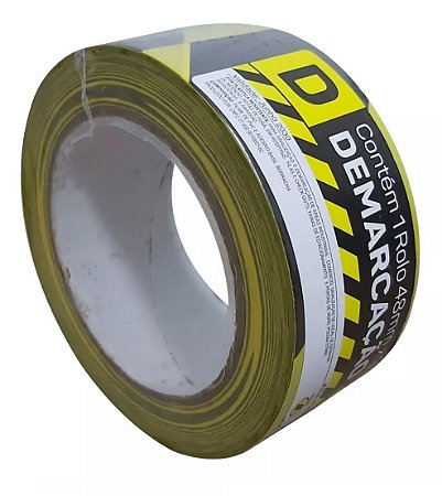 Kit 9 Fitas Demarcação de Solo Importada 48mm x 30m Zebrada Full Tape