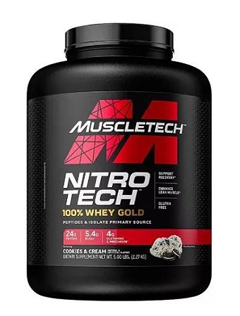 NITRO TECH 100% WHEY GOLD 5LBS MUSCLETECH