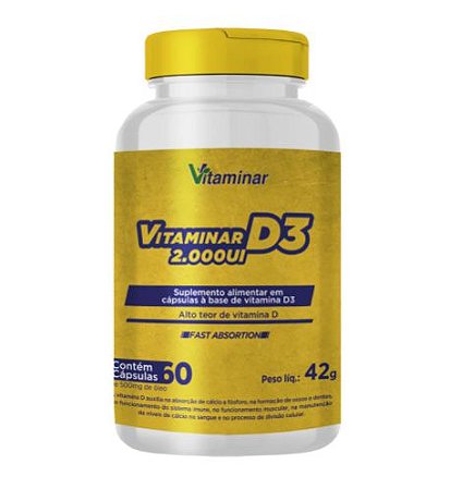 VITAMINA D3 2000UI 60 CAPS VITAMINAR