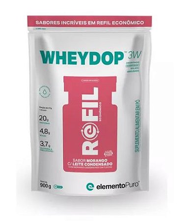 WHEYDOP 3W REFIL 900GR ELEMENTO PURO