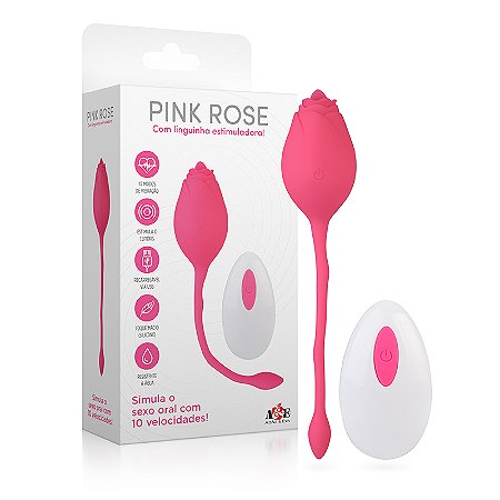 Pink Rose - Vibrador com Linguinha Estimuladora!