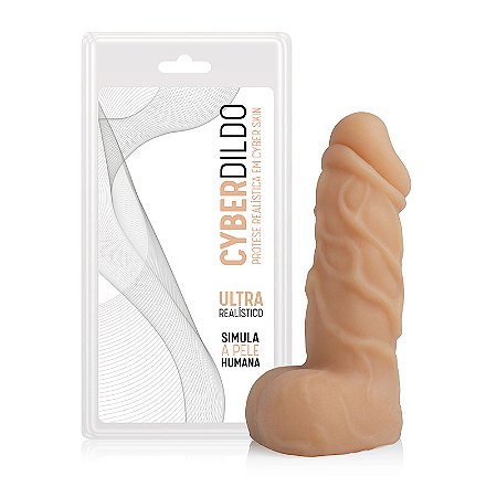Prótese em Cyber Skin Articulado - Big Boss - 18,5x5cm com escroto