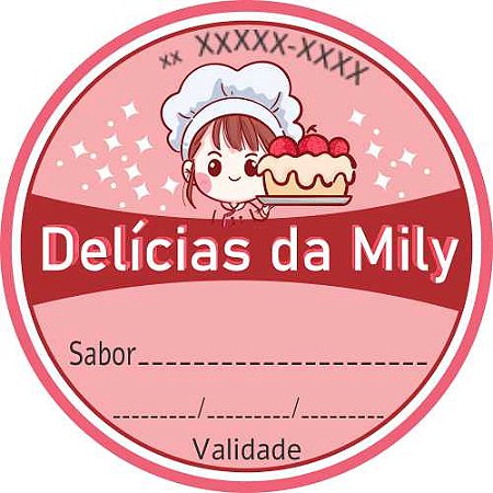 3000 Adesivos Bolo de Pote Personalizado 4x4cm