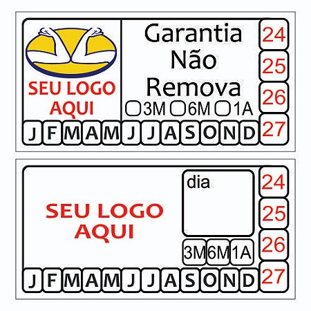 Lacre Casca de Ovo Garantia 2x1cm