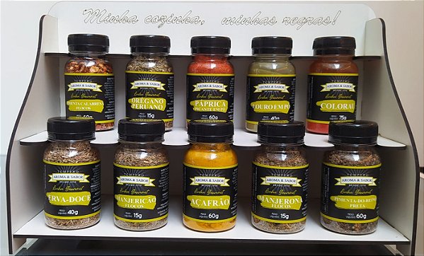 Porta Temperos Aroma&Sabor 10 unidades.