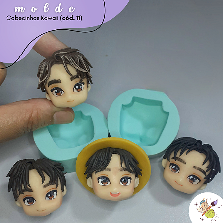 Cod.: 11 Molde Kit cabecinhas Kawaii