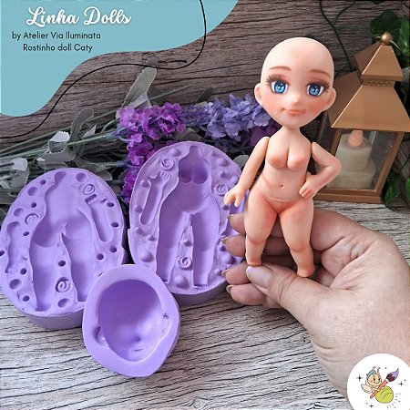 Moldes anime dolls plus Caty Combo cabeça e corpo